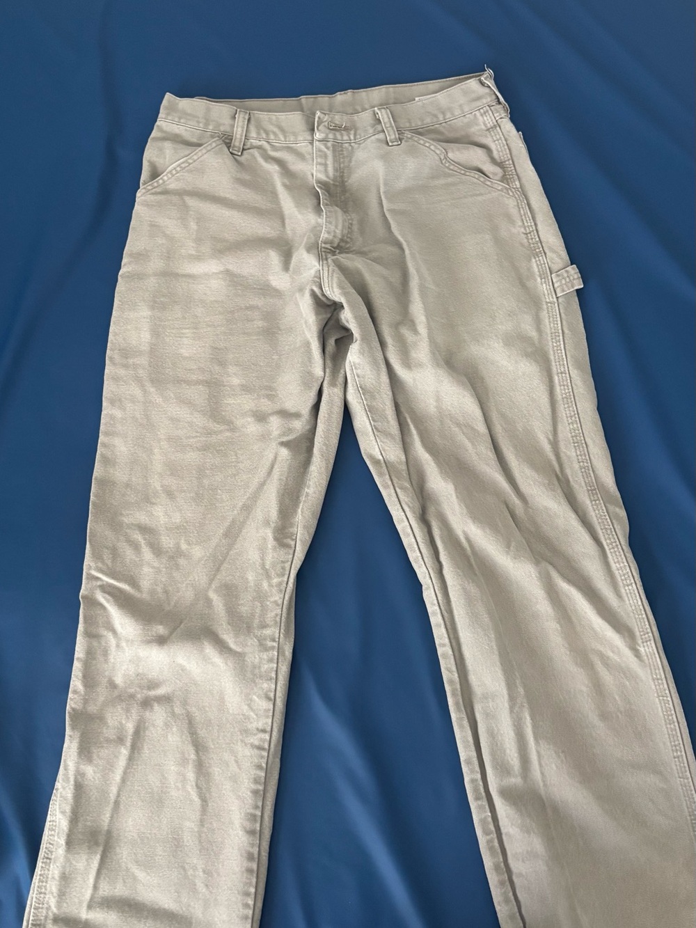 Vintage Men's Light Gray Work Pants